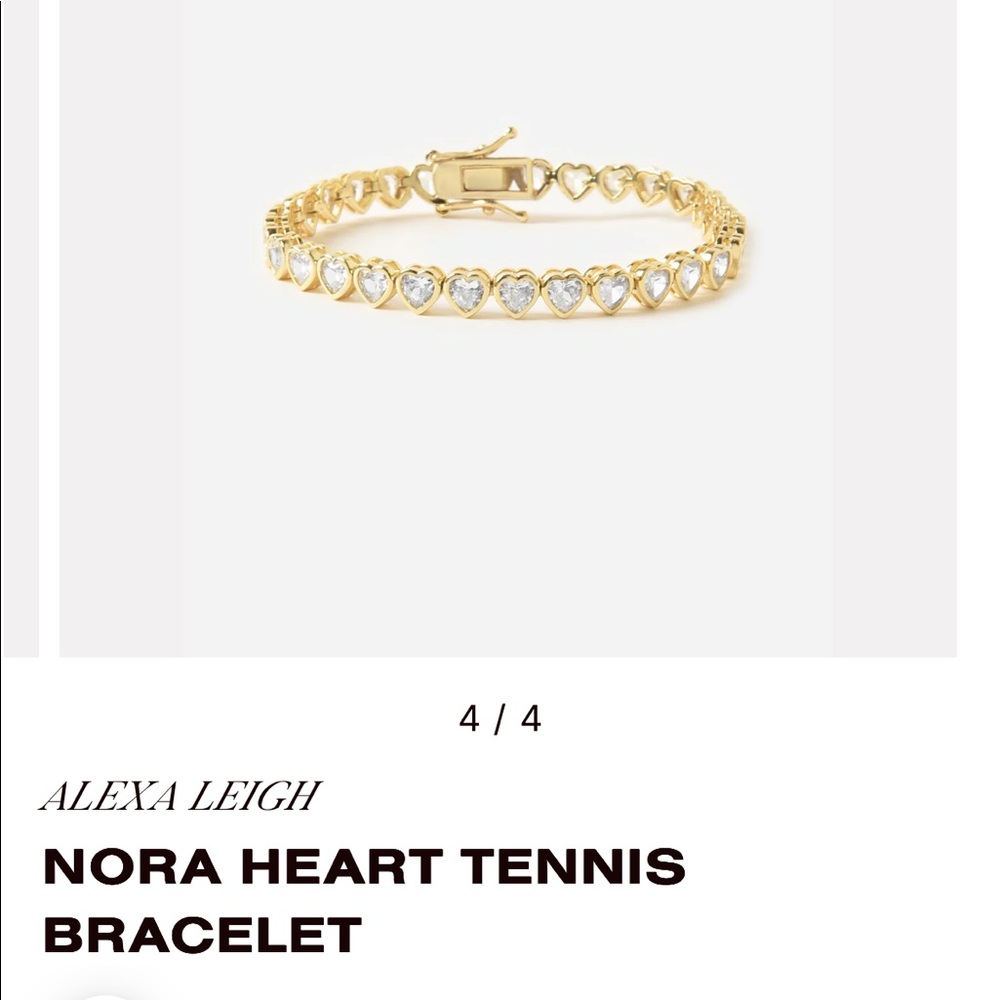 Alexa Leigh Nora heart crystal tennis bracelet